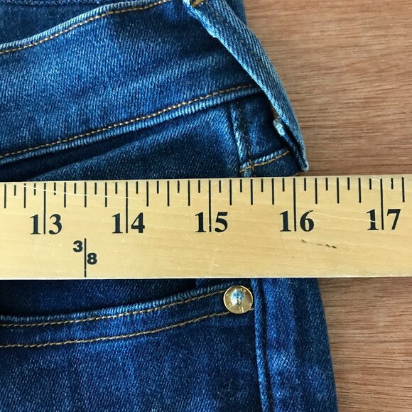 True Religion Becca Boot Cut Jeans Women 29 Blue Mid Rise Raw Hem Stretch 16777 - Picture 10 of 12